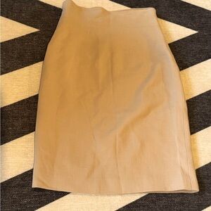 VERSACE Vintage Tan Khaki Pencil Skirt with Stitch Detail (FLAWED)